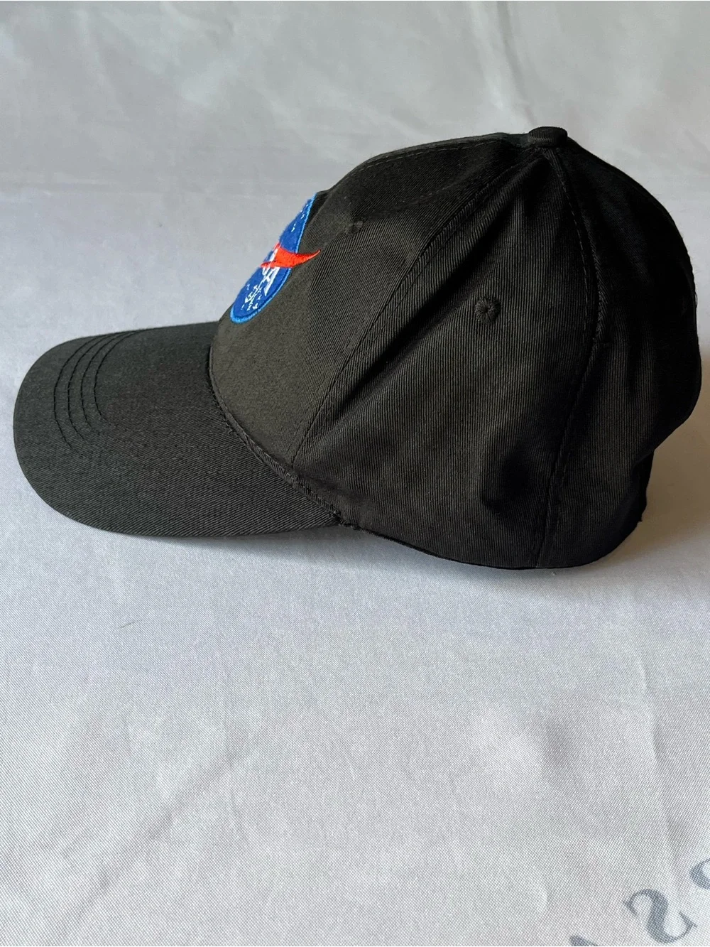 Spirit NASA Embroidered Black Baseball Cap Hat One Size Adjustable